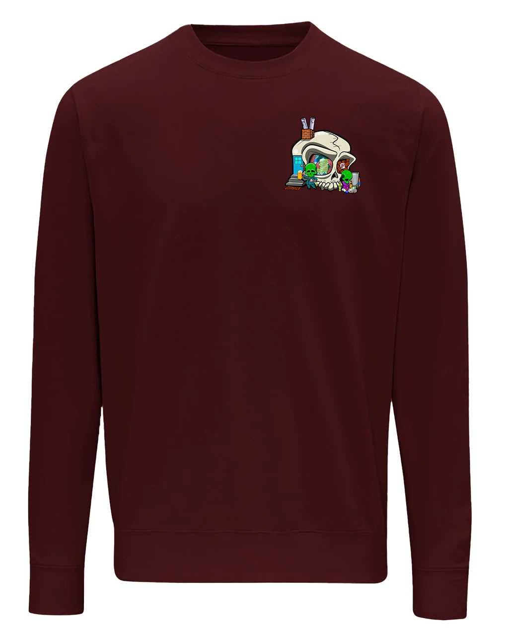 Addiction Awareness design on a Burgundy jumper