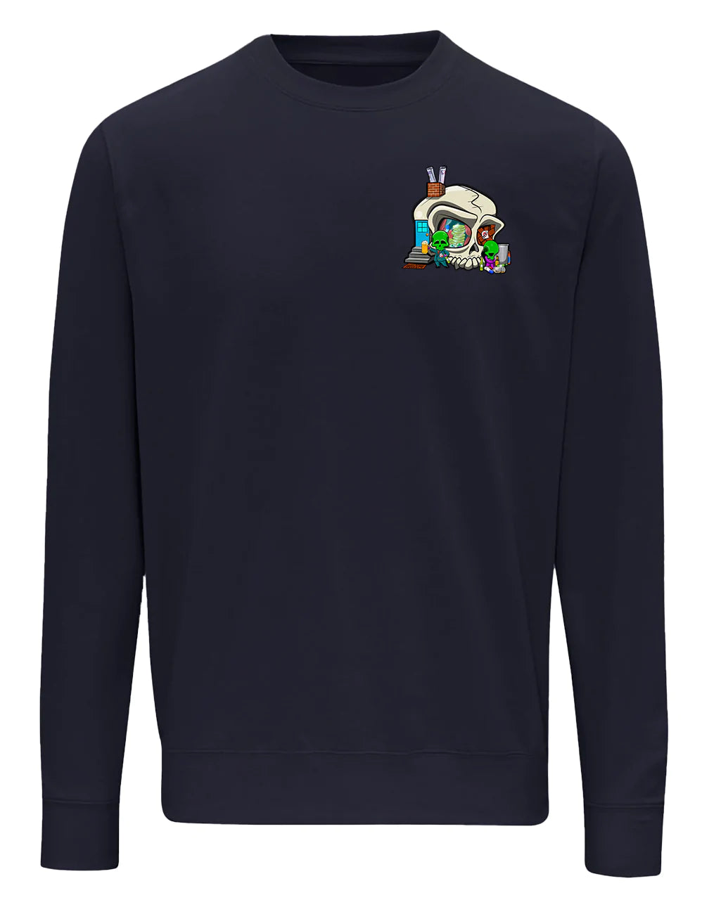 Addiction Awareness design on a Black Sweater By Unsubtle Skulls