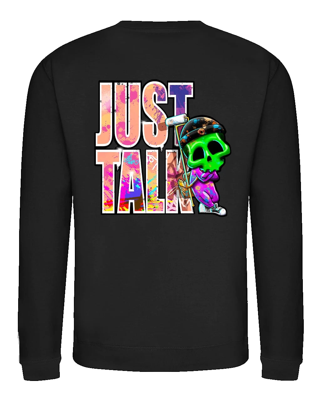 Just Talk Street Mental Health Awareness Sweater By Unsubtle Skulls