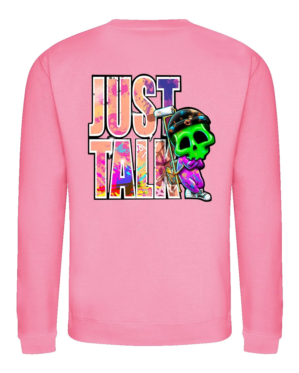 Just Talk Street Mental Health Awareness Sweater By Unsubtle Skulls