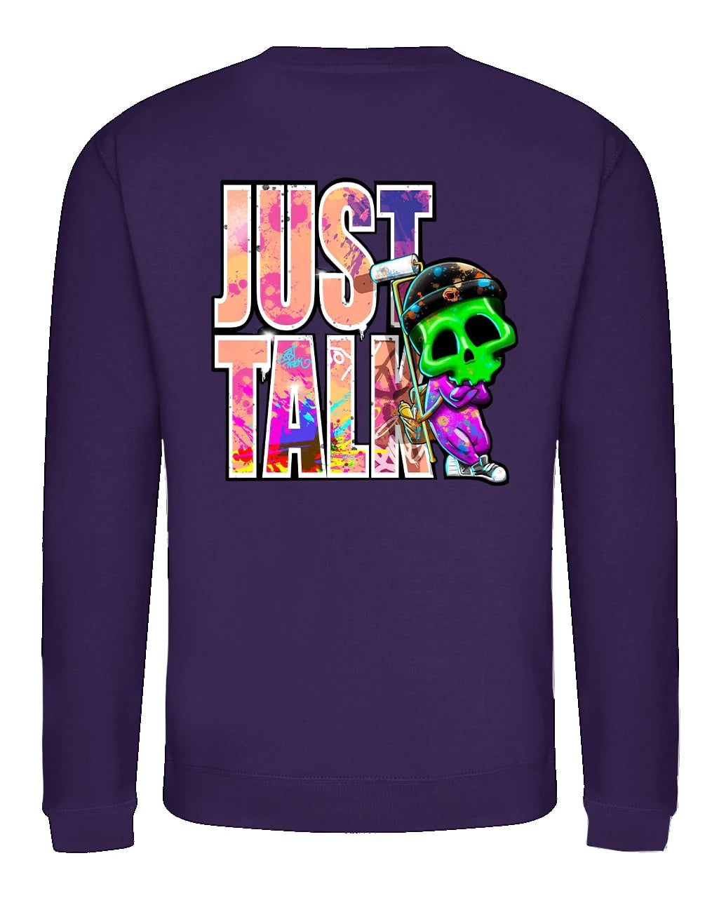 Just Talk Street Mental Health Awareness Sweater By Unsubtle Skulls