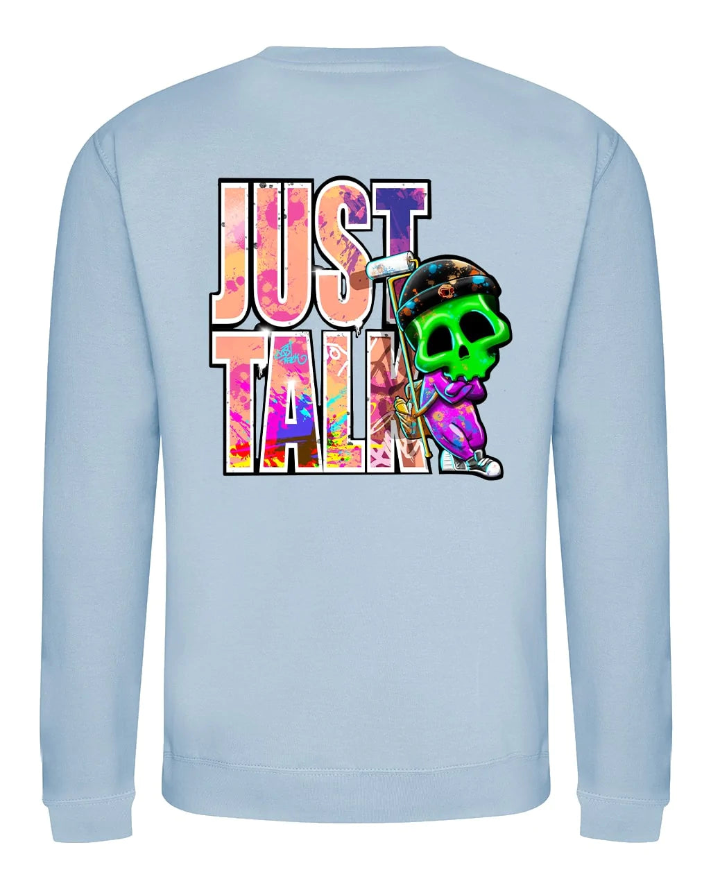 Just Talk Street Mental Health Awareness Sweater By Unsubtle Skulls