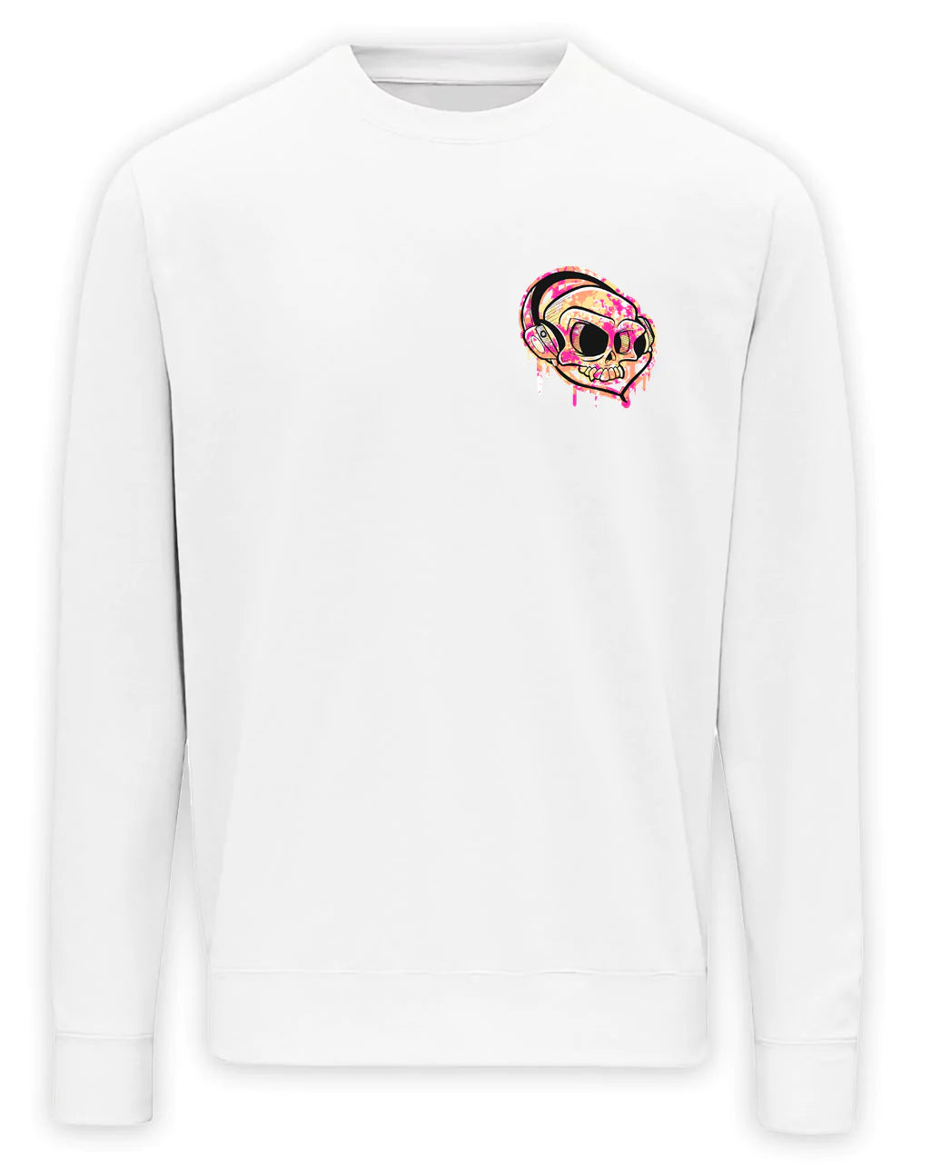 Headphones Skull Mental Health Awareness Sweater By Unsubtle Skulls