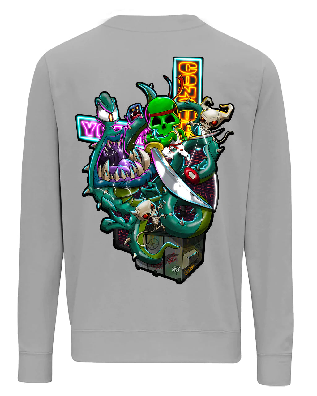 Conquer Your Demons Street A-Wear Sweater / Mental Health Awareness By Unsubtle Skulls
