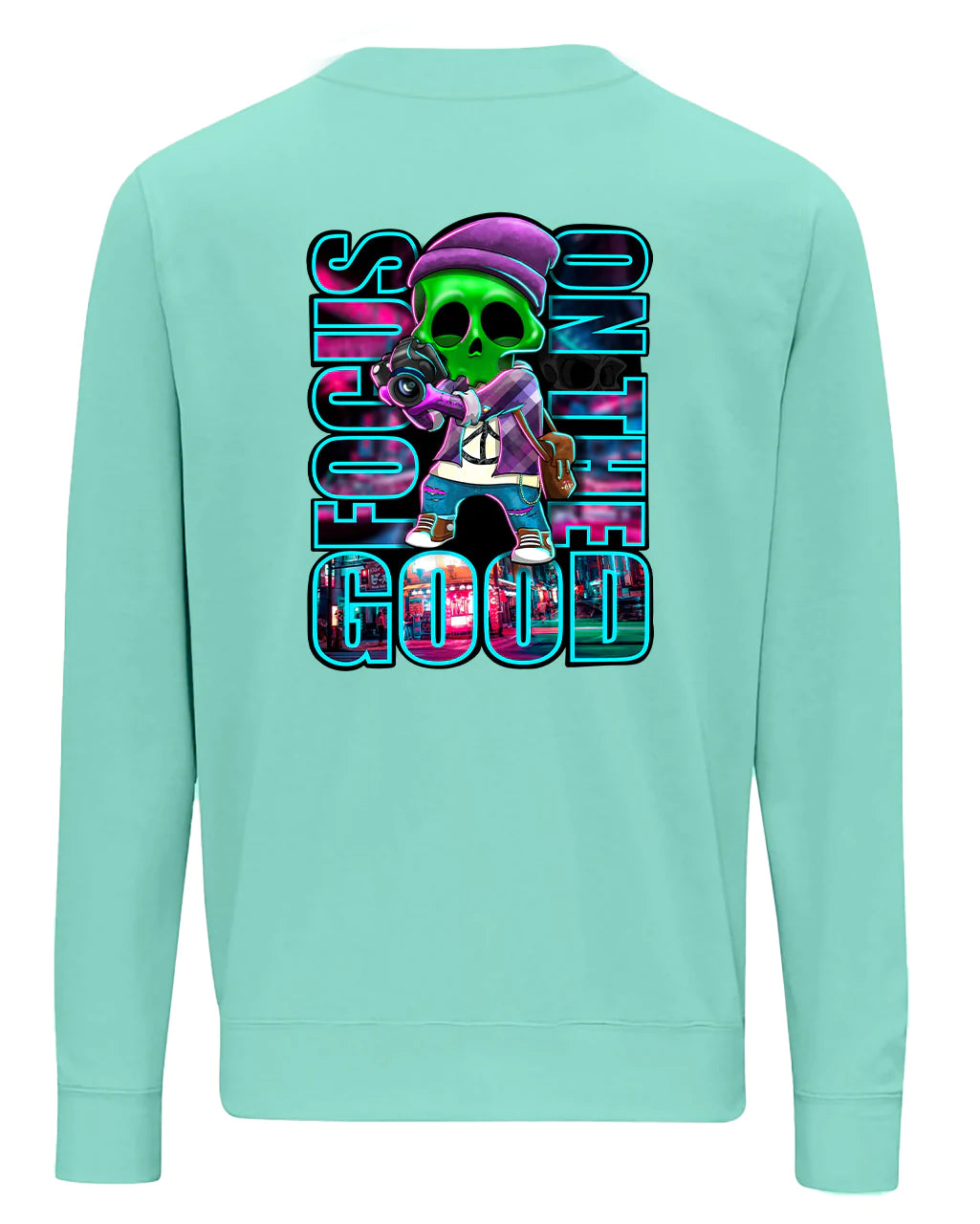 Focus On The Good Sweater By Unsubtle Skulls