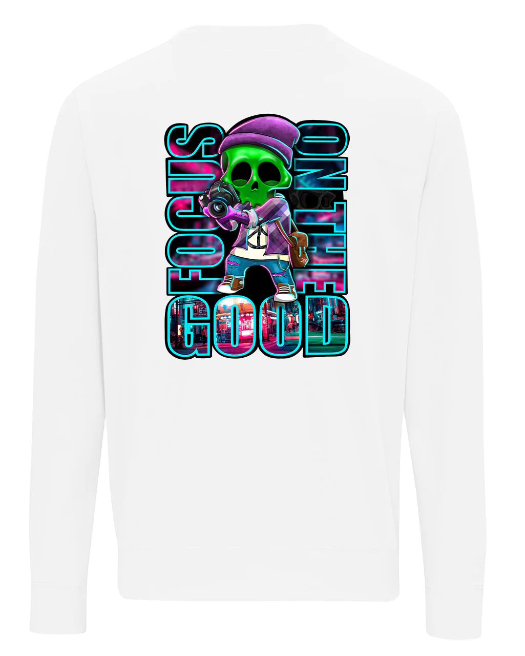 Focus On The Good Sweater By Unsubtle Skulls