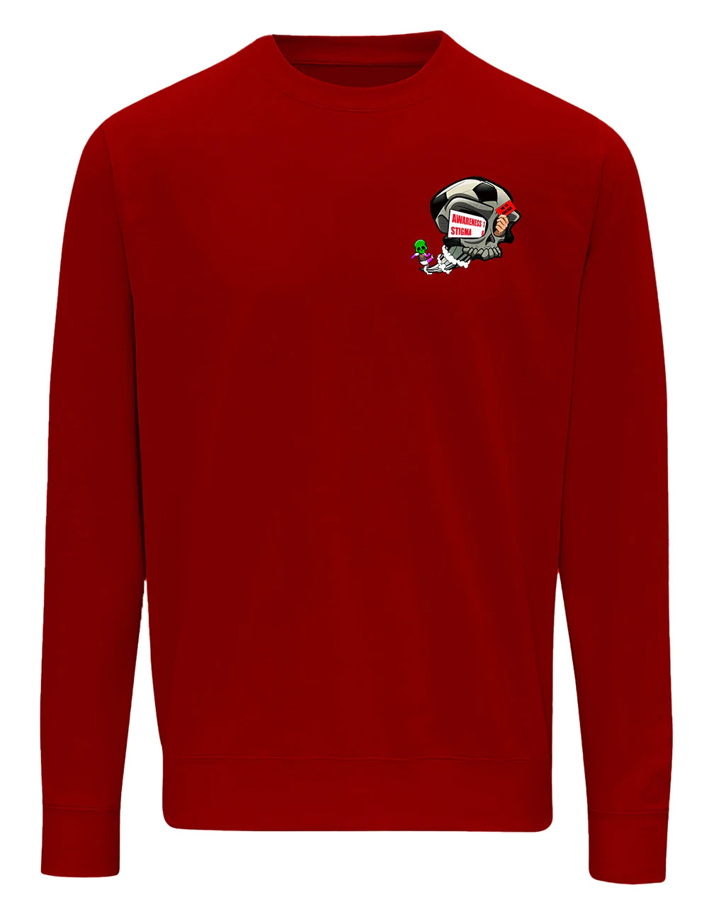 Red Football Anti Racism Awareness Sweater By Unsubtle Skulls