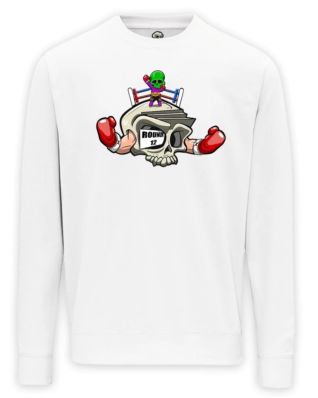 Boxing Skull Mental Health Awareness Sweater By Unsubtle Skulls