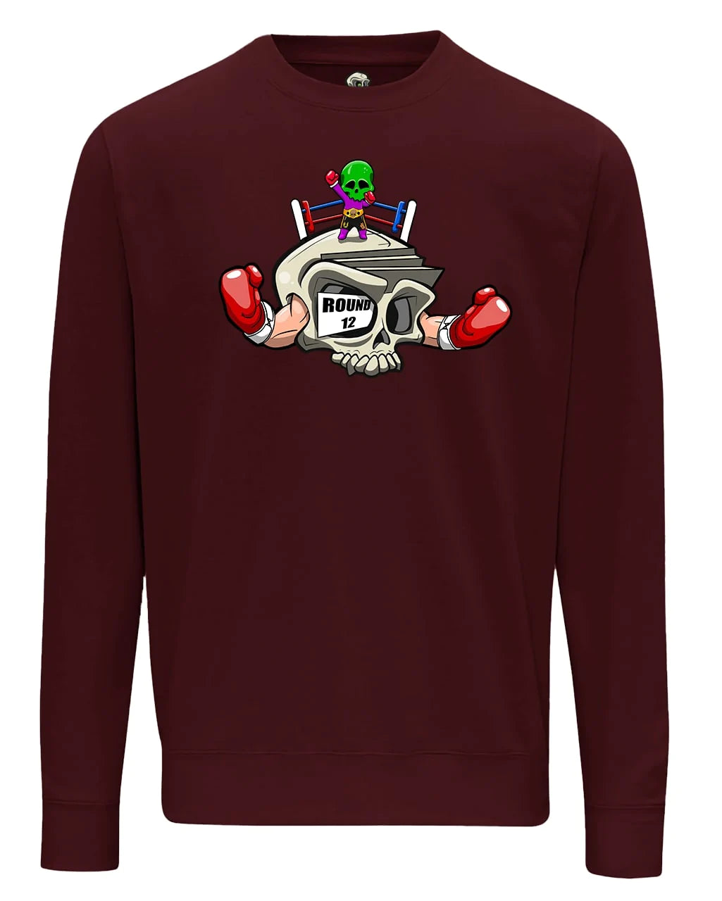 Boxing Skull Mental Health Awareness Sweater By Unsubtle Skulls