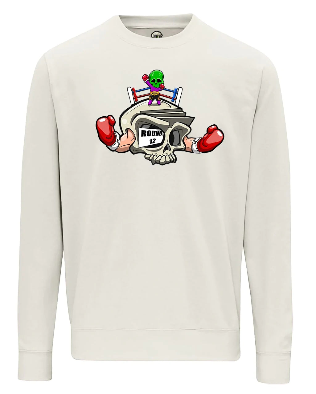 Boxing Skull Mental Health Awareness Sweater By Unsubtle Skulls