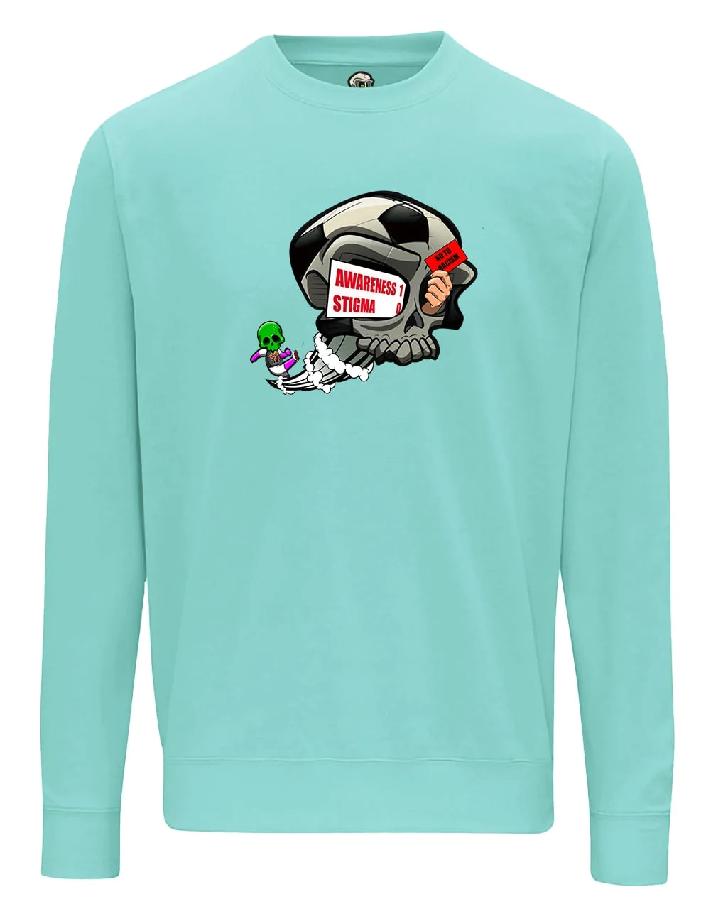 Peppermint Football Anti Racism Awareness Sweater By Unsubtle Skulls