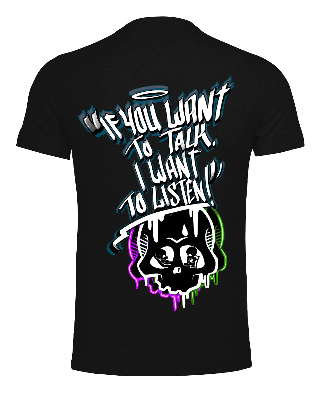 I Want To Listen Street A-Wear T-Shirt / Mental Health Awareness By Unsubtle Skulls