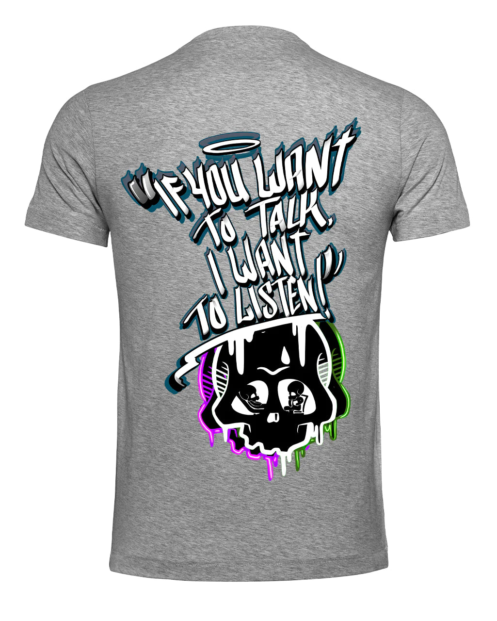 I Want To Listen Street A-Wear T-Shirt / Mental Health Awareness By Unsubtle Skulls