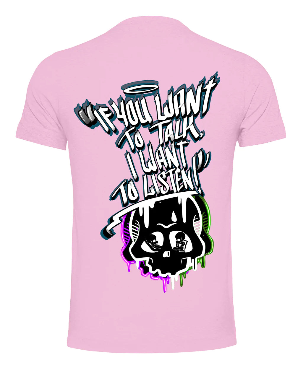 I Want To Listen Street A-Wear T-Shirt / Mental Health Awareness By Unsubtle Skulls