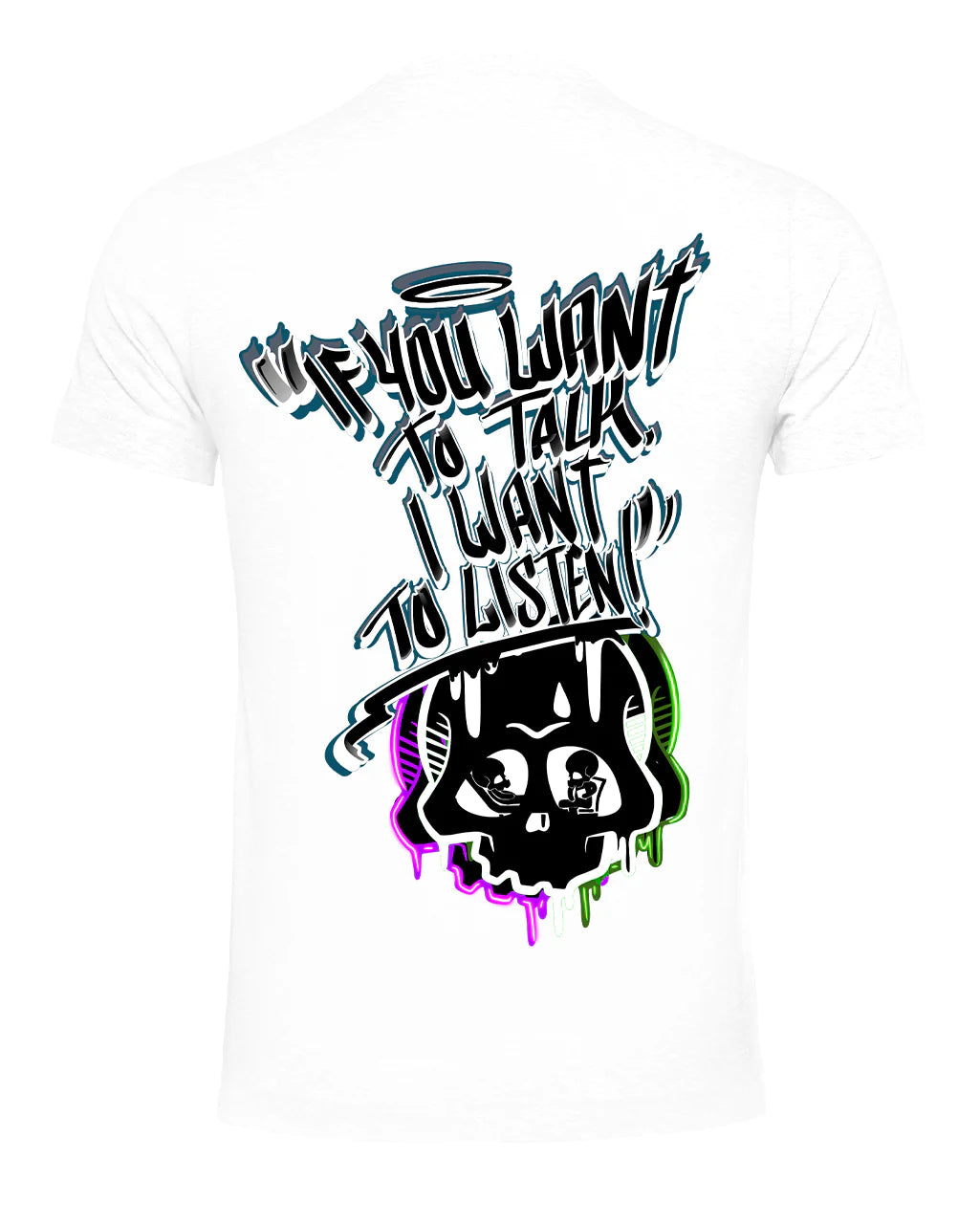 I Want To Listen Street A-Wear T-Shirt / Mental Health Awareness By Unsubtle Skulls