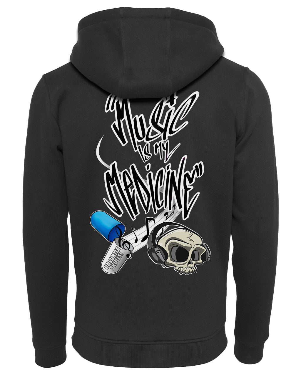 Music Is My Medicine Zipped Hoodie / Mental Health Awareness