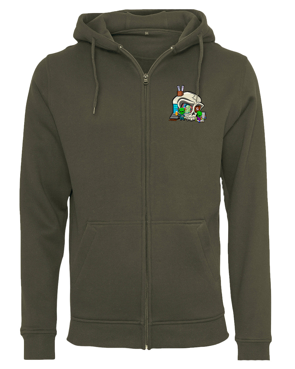 Addiction Skull Logo Zipped Hoodie / Mental Health Awareness