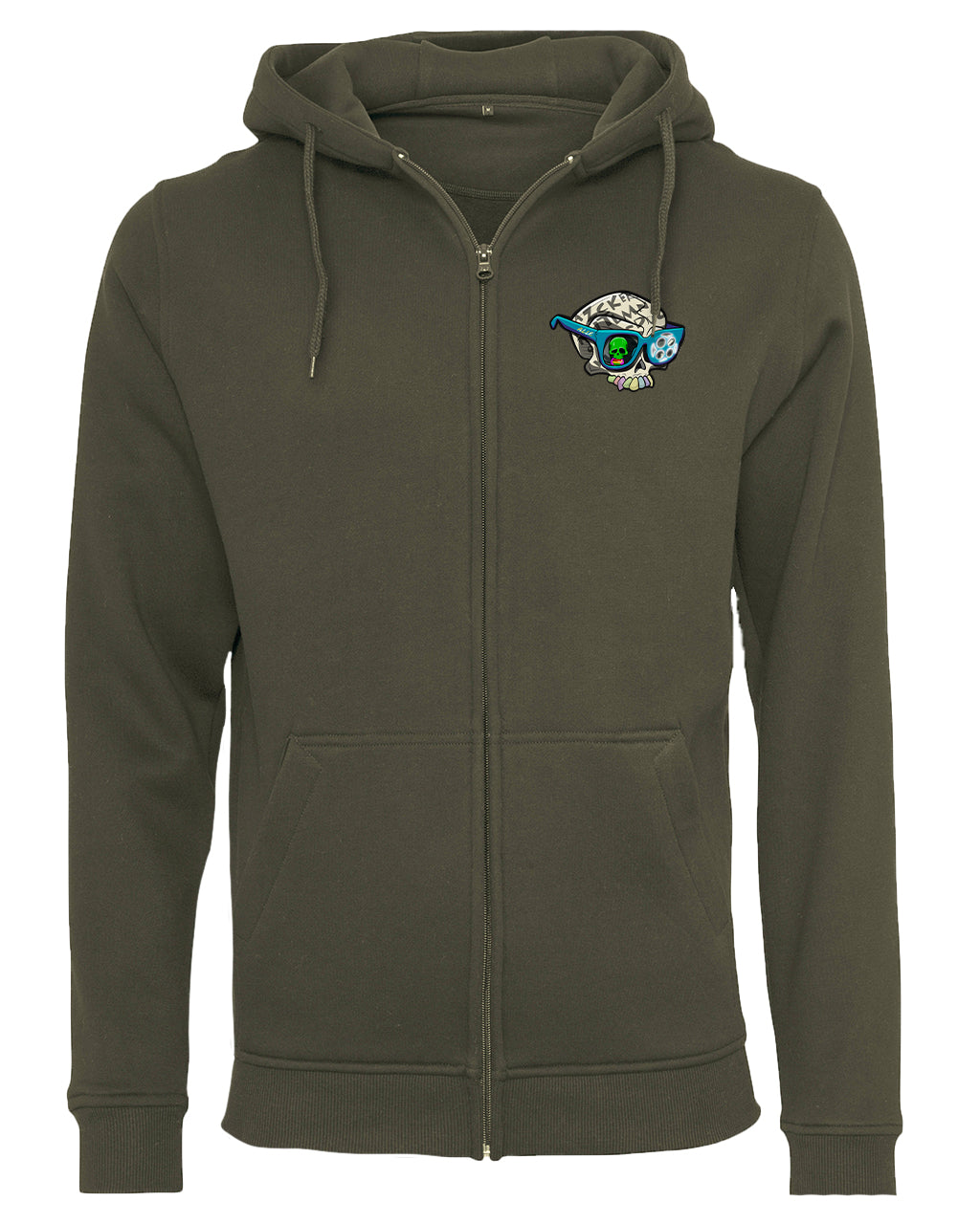 Dyslexia Skull Logo Zipped Hoodie / Mental Health Awareness