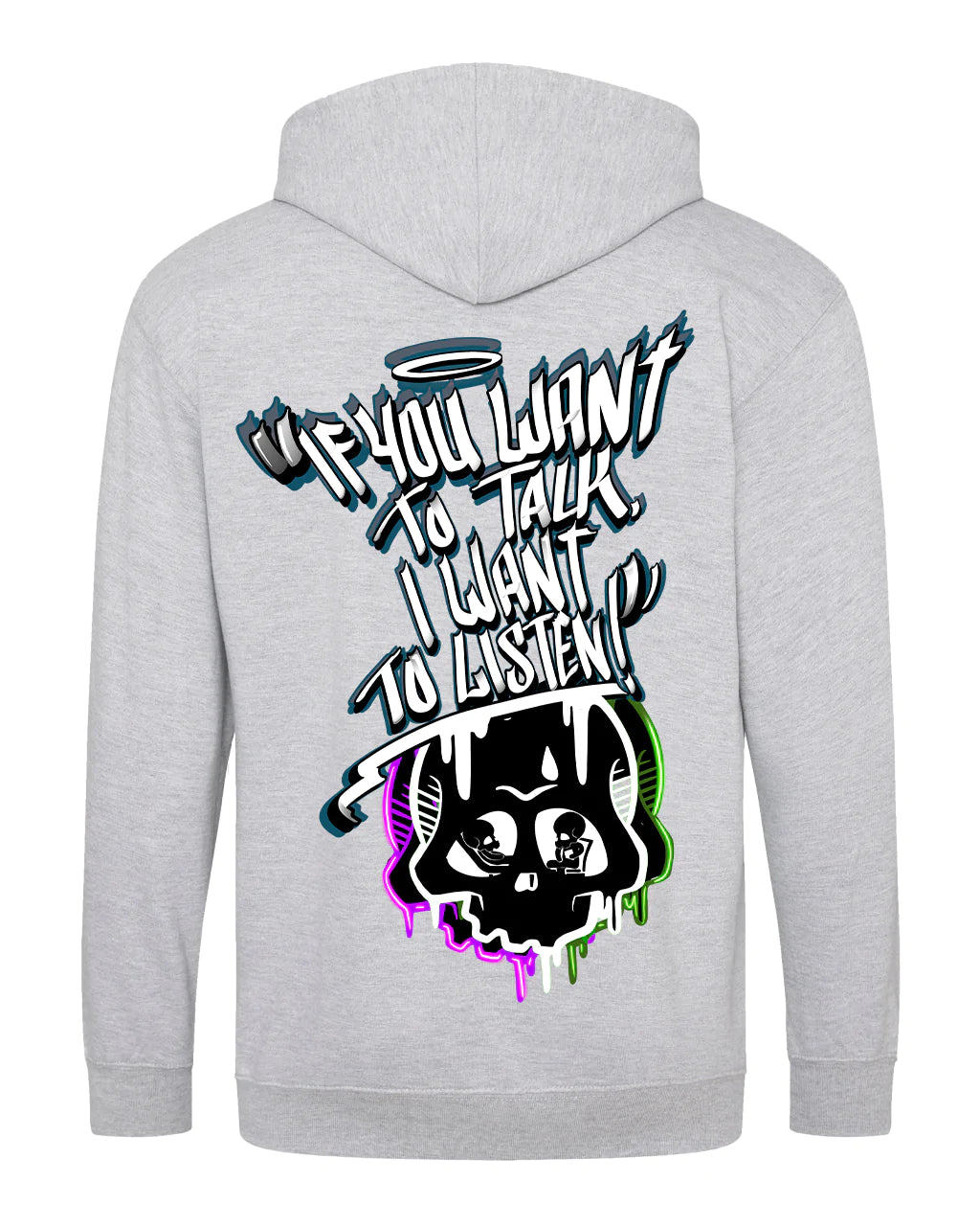 I Want To Listen Street A-Wear Zipped Hoodie / Mental Health Awareness