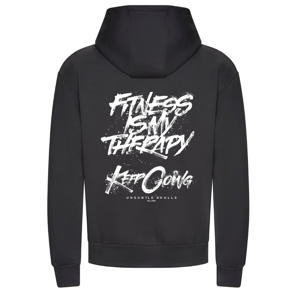 Fitness Is My Therapy - Heavy Weight Hoodie