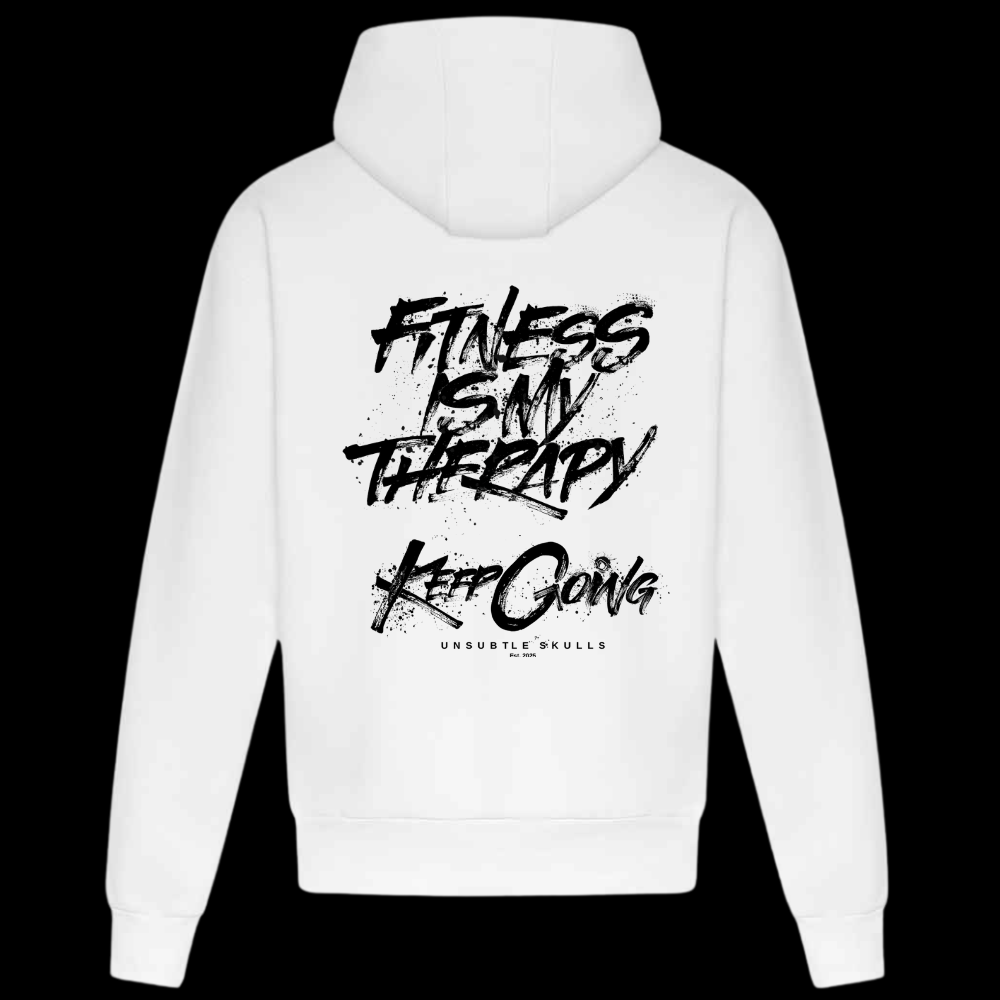 Fitness Is My Therapy - Heavy Weight Hoodie