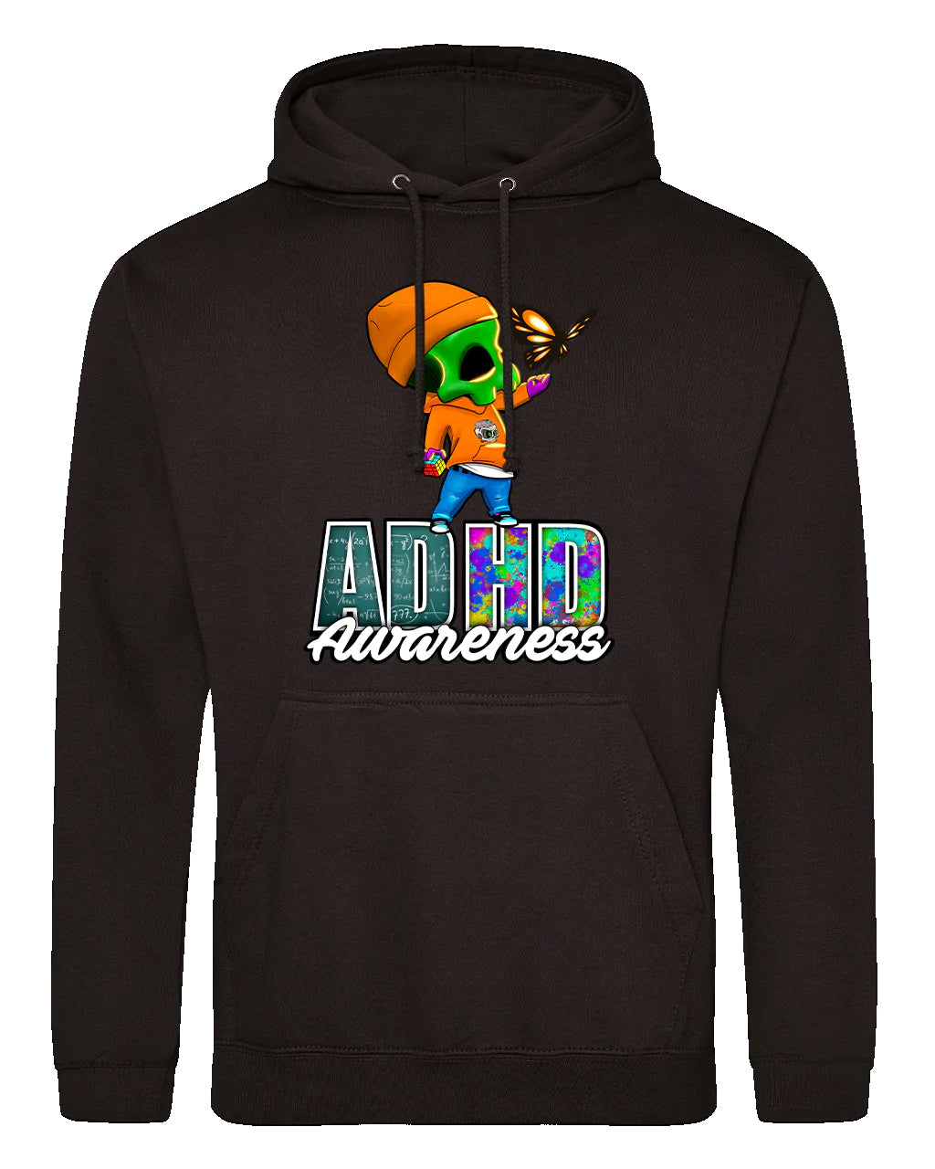 Kids ADHD Mental Health Awareness Hoodie By Unsubtle Skulls