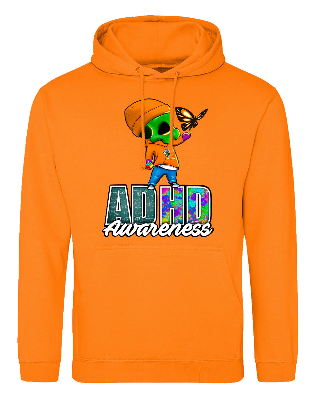 Kids ADHD Mental Health Awareness Hoodie By Unsubtle Skulls