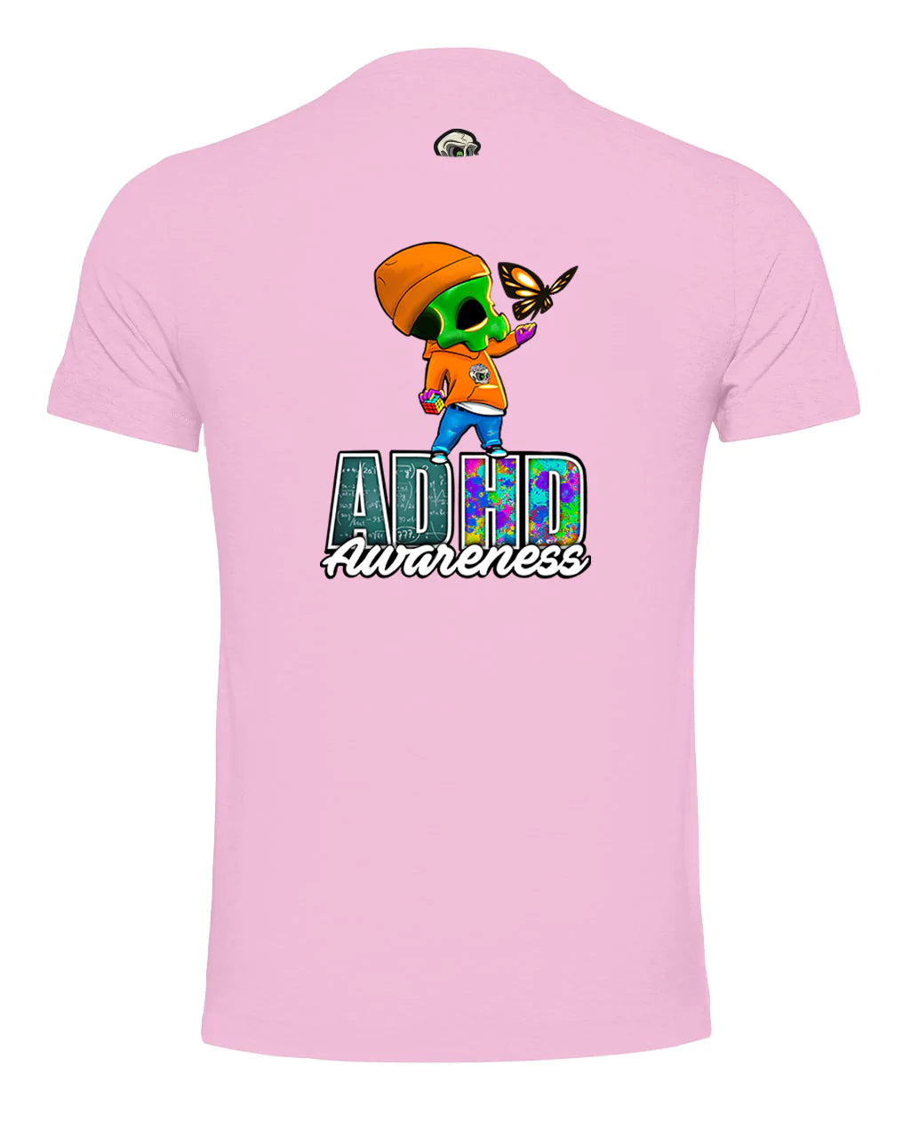 Pink ADHD Street Mental Health Awareness T-Shirt By Unsubtle Skulls