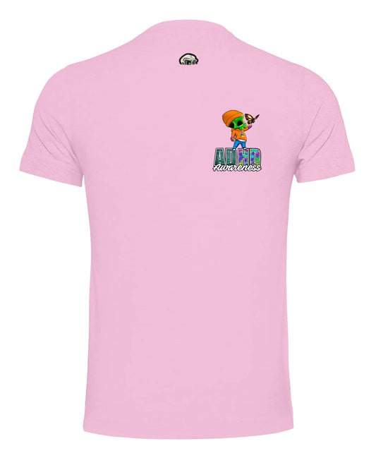 Pink ADHD Street Mental Health Awareness T-Shirt By Unsubtle Skulls