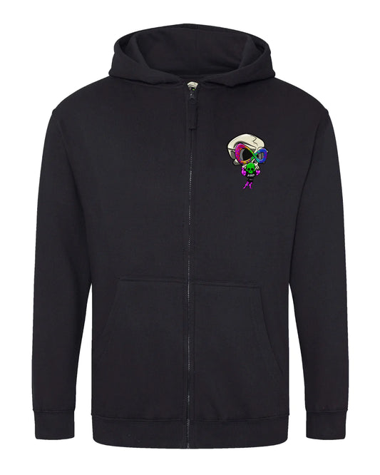 Kids ASD Mental Health Awareness Full Zip Hoodie By Unsubtle Skulls