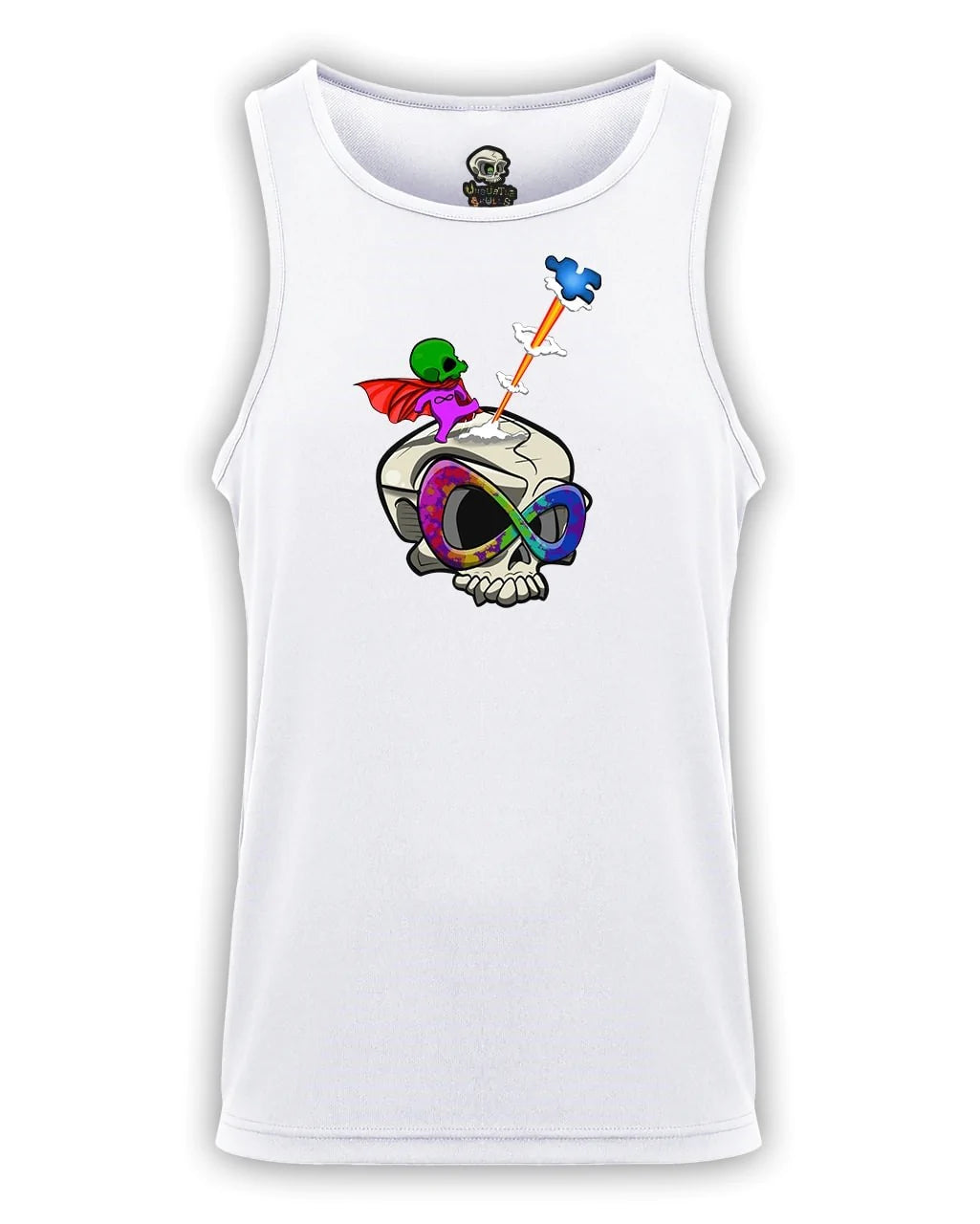 Autism Skull Vest / Mental Health Awareness By Unsubtle Skulls