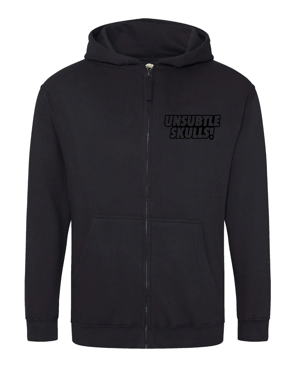 Black Logo Mental Health Awareness Full Zip Hoodie By Unsubtle Skulls