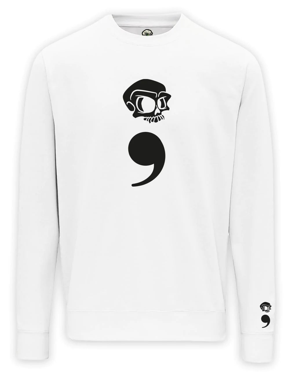 Semi Colon Mental Health Awareness Sweater By Unsubtle Skulls