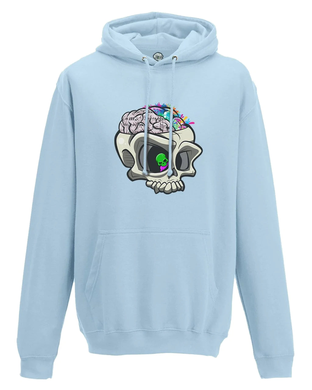 Sky Blue ADHD Mental Health Awareness Hoodie By Unsubtle Skulls