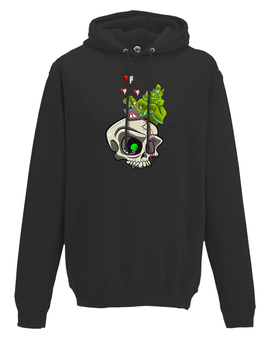 Black Internet Troll Cyberbullying Awareness Hoodie By Unsubtle Skulls