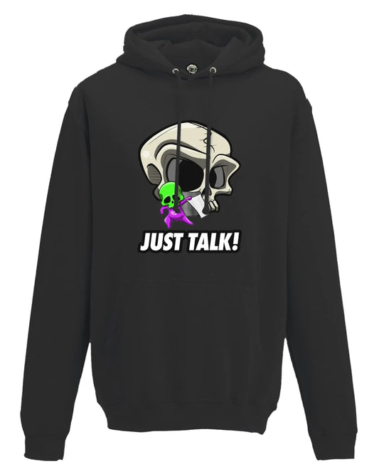 Just Talk Mental Health Awareness Hoodie By Unsubtle Skulls