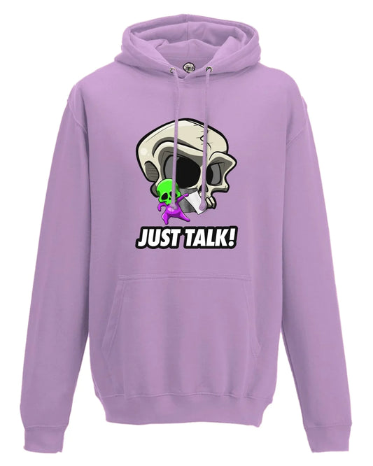 Just Talk Mental Health Awareness Hoodie By Unsubtle Skulls