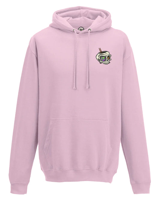 Pink Anxiety Mental Health Awareness Hoodie By Unsubtle Skulls