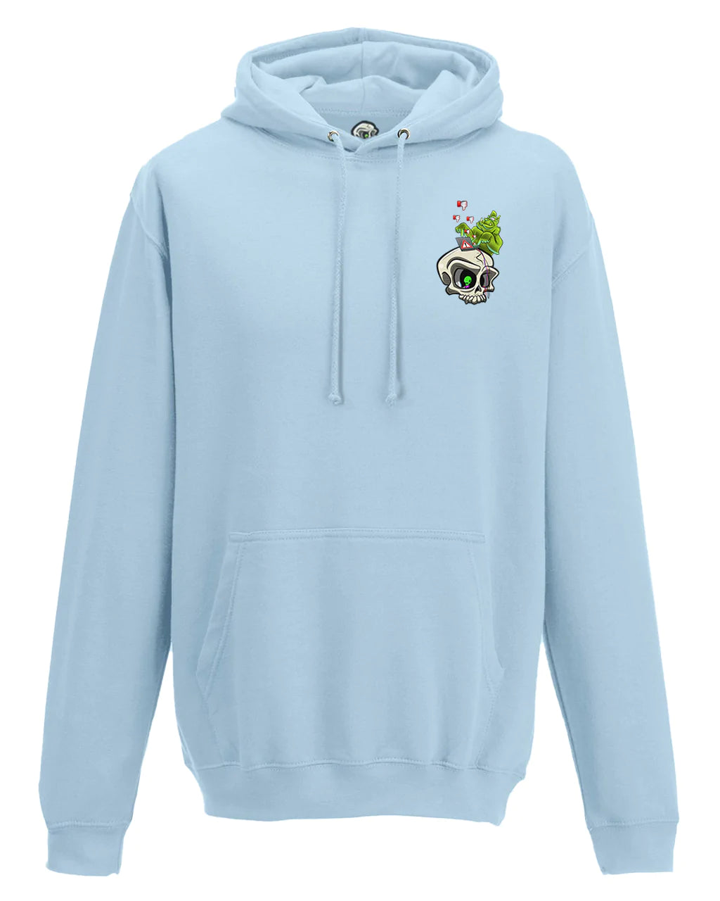 Sky Blue Internet Troll Cyberbullying Awareness Hoodie By Unsubtle Skulls