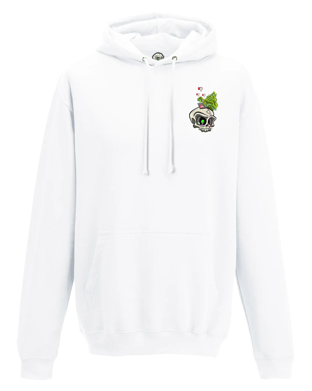 White Internet Troll Cyberbullying Awareness Hoodie By Unsubtle Skulls