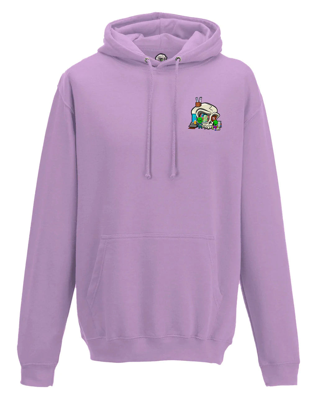 Addiction Mental Health Awareness Design on a Lavender Hoodie By Unsubtle Skulls