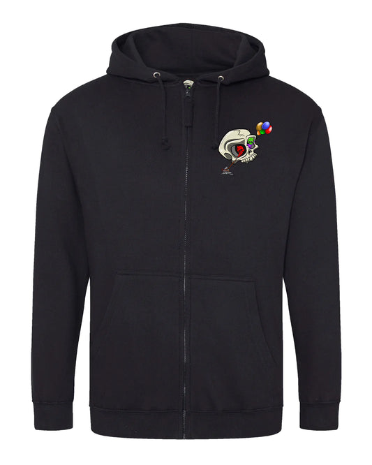 Bipolar Mental Health Awareness Full Zip Hoodie By Unsubtle Skulls