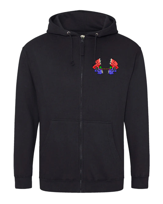 BPD Skull Zipped Hoodie / Mental Health Awareness