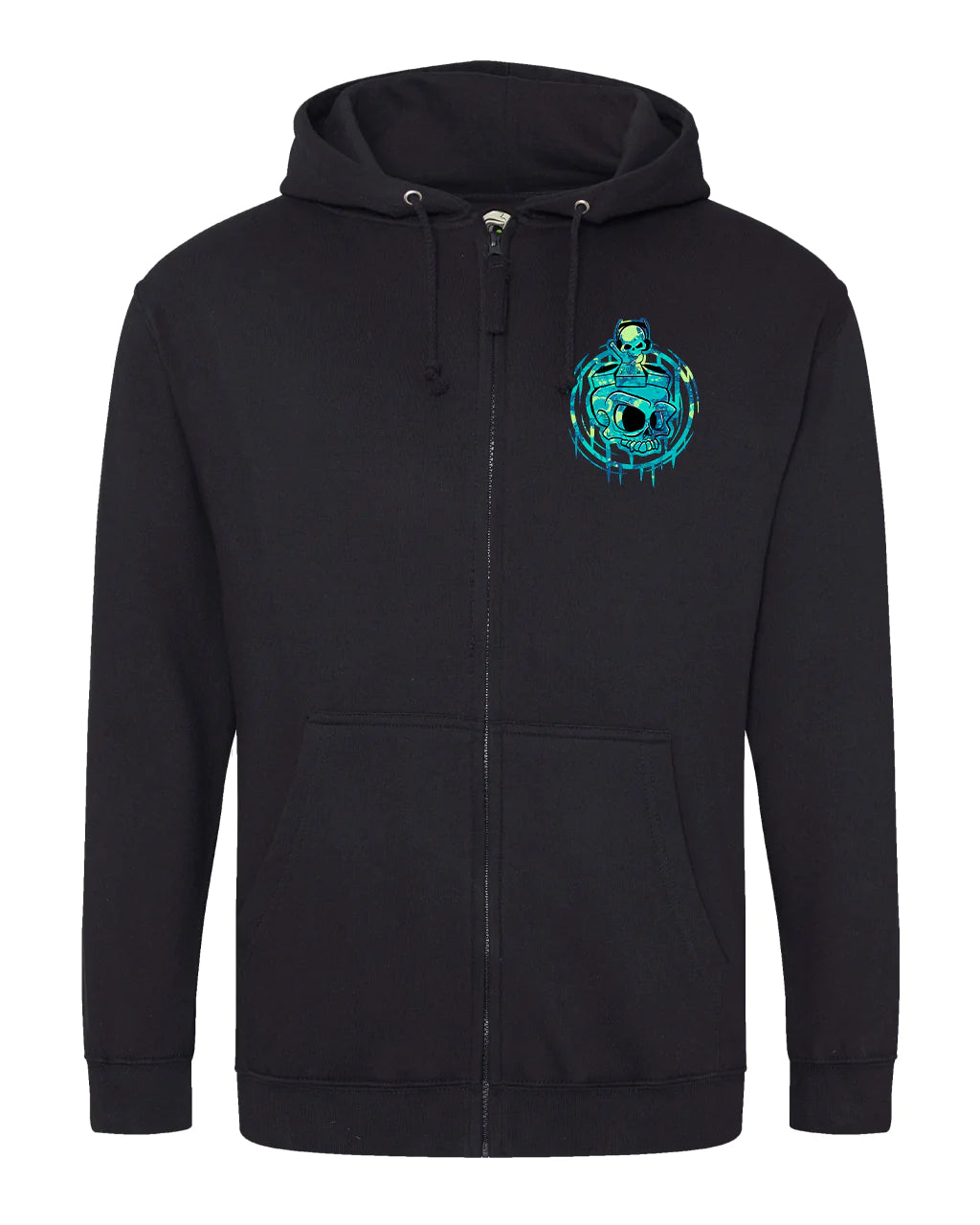 DJ Full Zip Hoodie By Unsubtle Skulls