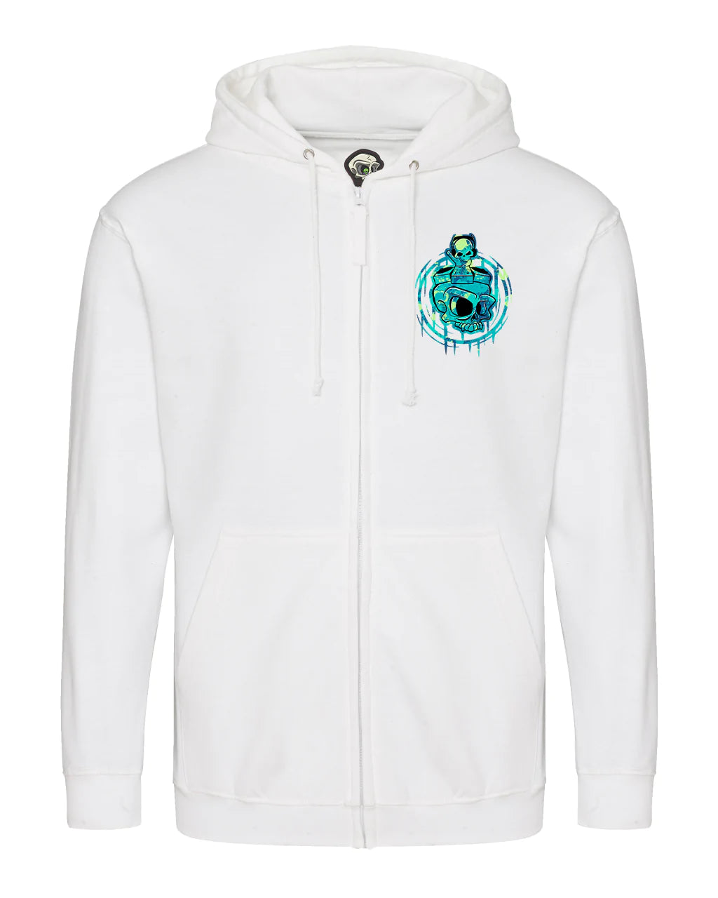 DJ Full Zip Hoodie By Unsubtle Skulls