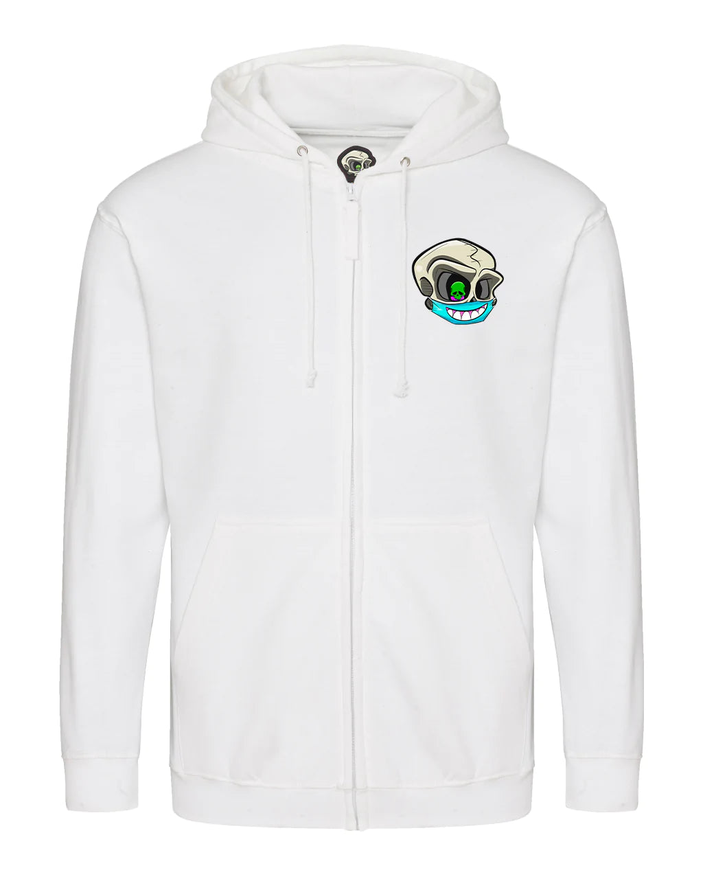 Never Trust A Smile Logo Full Zip Hoodie By Unsubtle Skulls