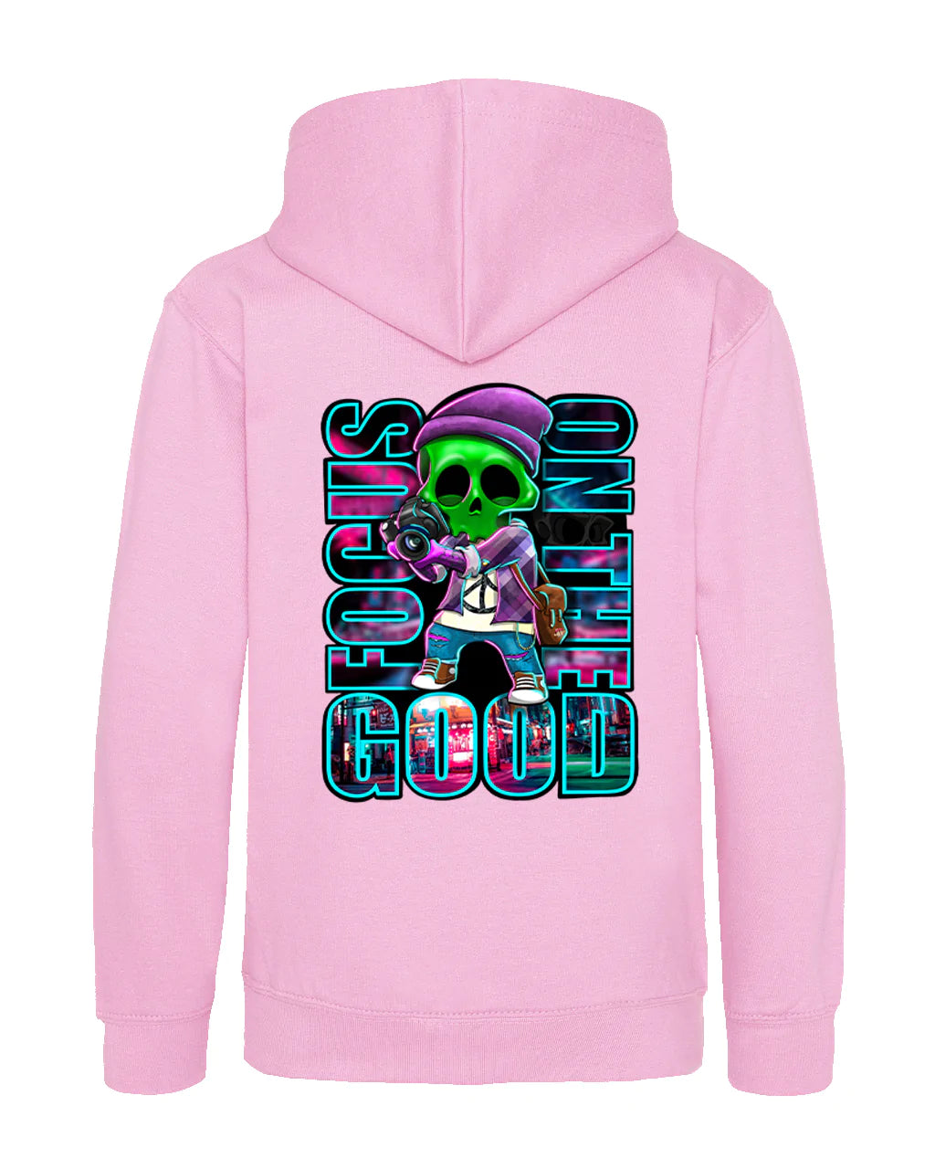 Kids Focus On The Good Hoodie By Unsubtle Skulls