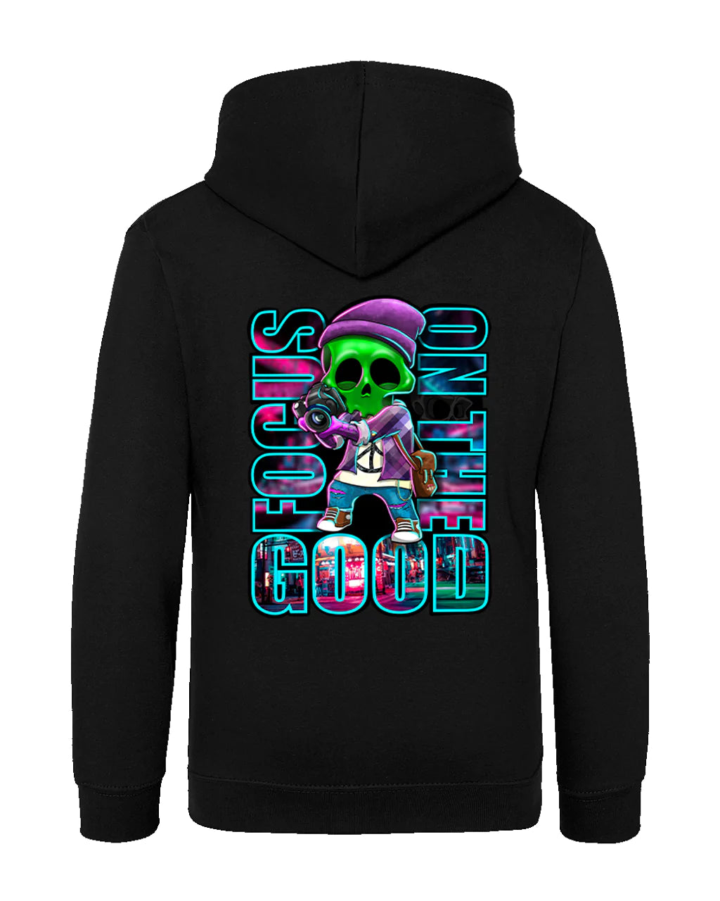 Kids Focus On The Good Hoodie By Unsubtle Skulls