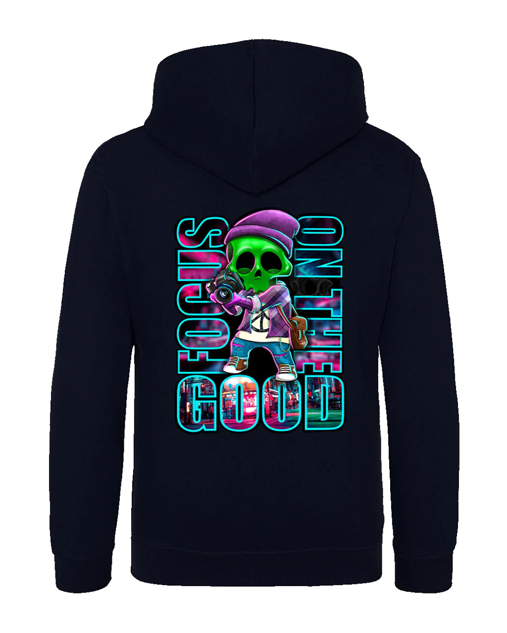 Kids Focus On The Good Hoodie By Unsubtle Skulls