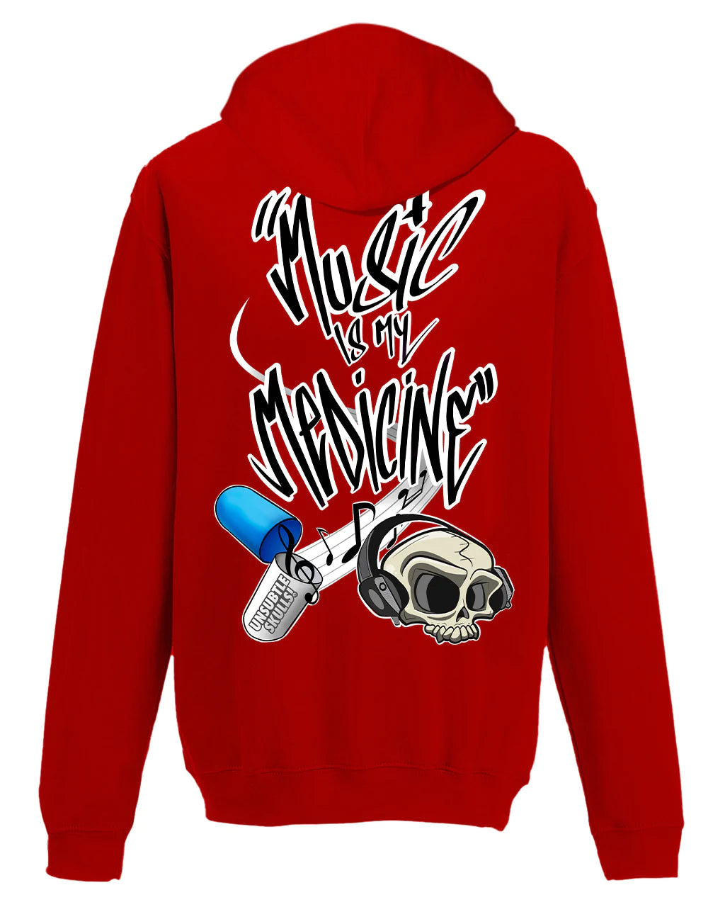 Music Is My Medicine Hoodie By Unsubtle Skulls